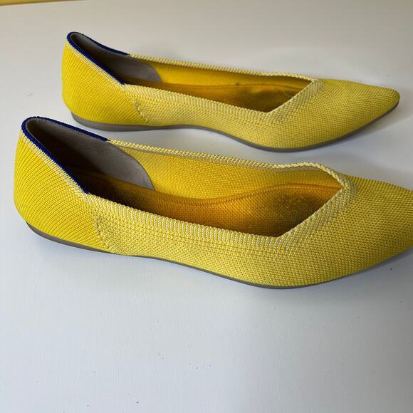 Rothy's The Point Ballet Flats Shoes Women's Size 8.5 Yellow Slip On - Picture 6 of 9